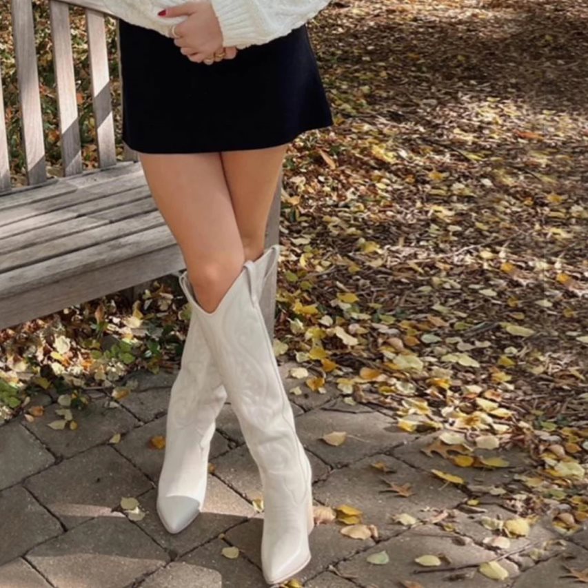 Botas Hasta La Rodilla Steve Madden Lasso Cuero Mujer Blancas | ES UM264E